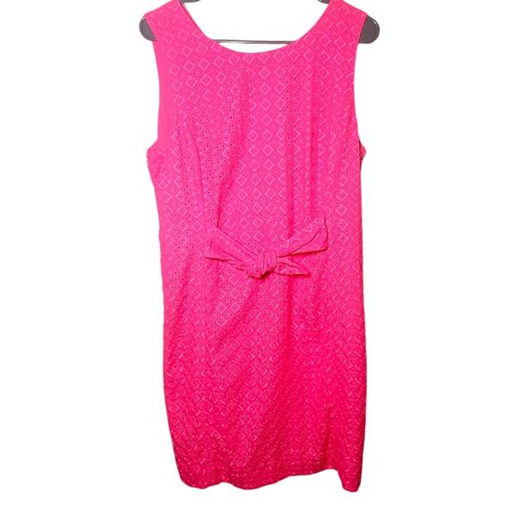Lilly Pulitzer Clarise Shift Dress in Pink Isle Ditsy Diamond Size 12 - Picture 3 of 6